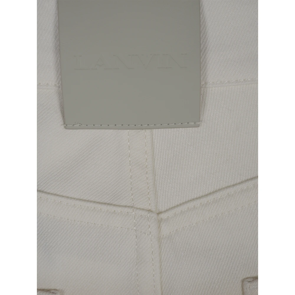 Lanvin Gedraaide Verloop Broek Beige Heren