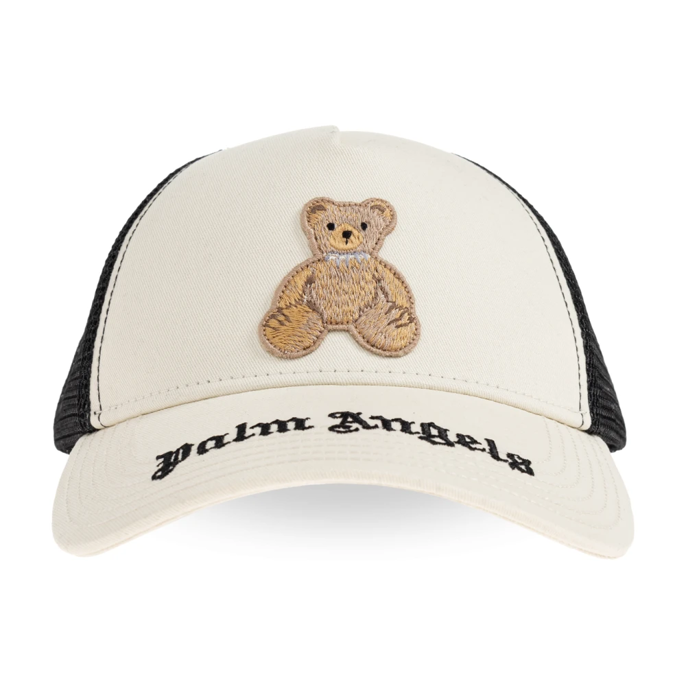 Palm Angels Men's Beige Bear Baseball Cap - Hats & Caps - One Size - Accessories