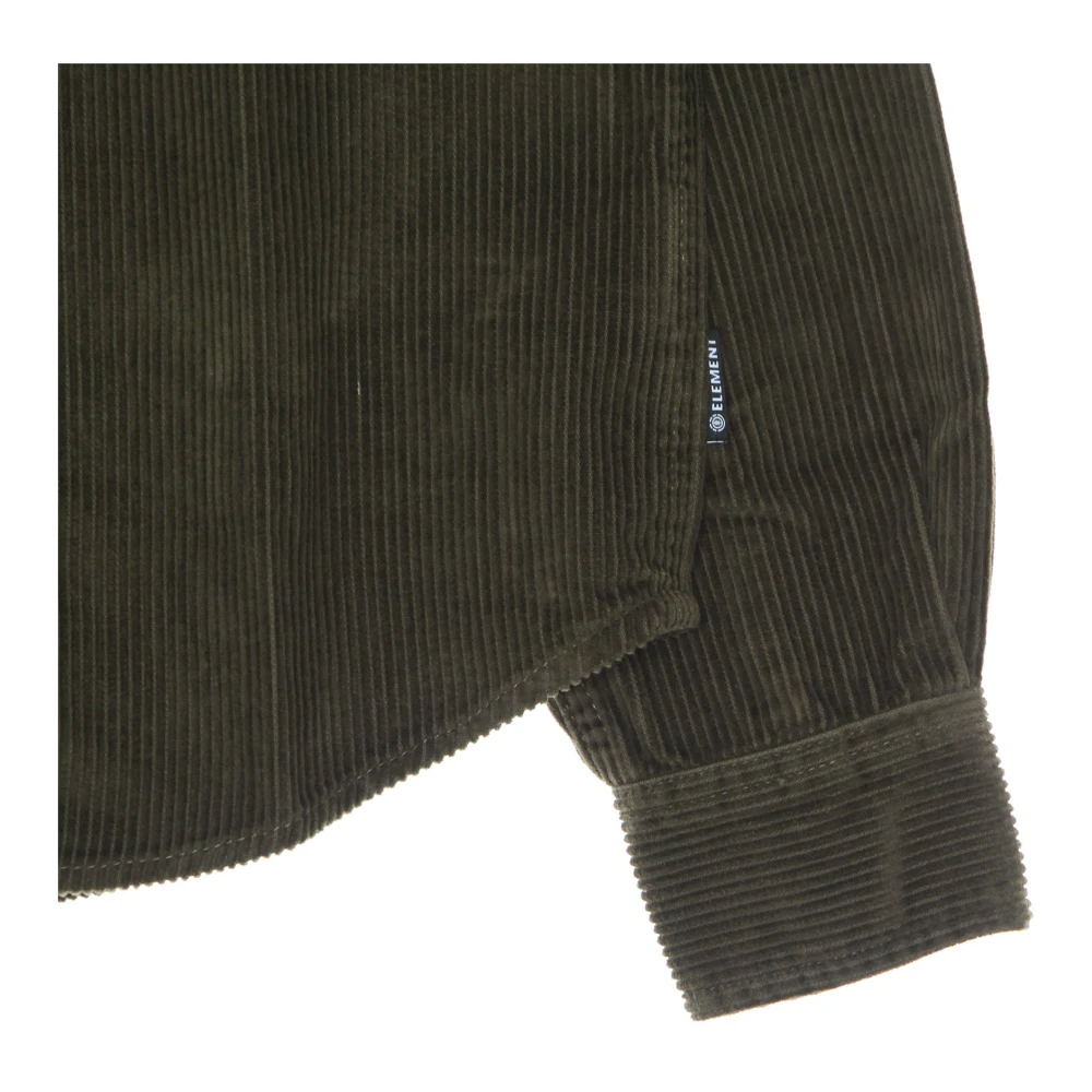Element Bold Corduroy Overhemd met Lange Mouwen Green Heren