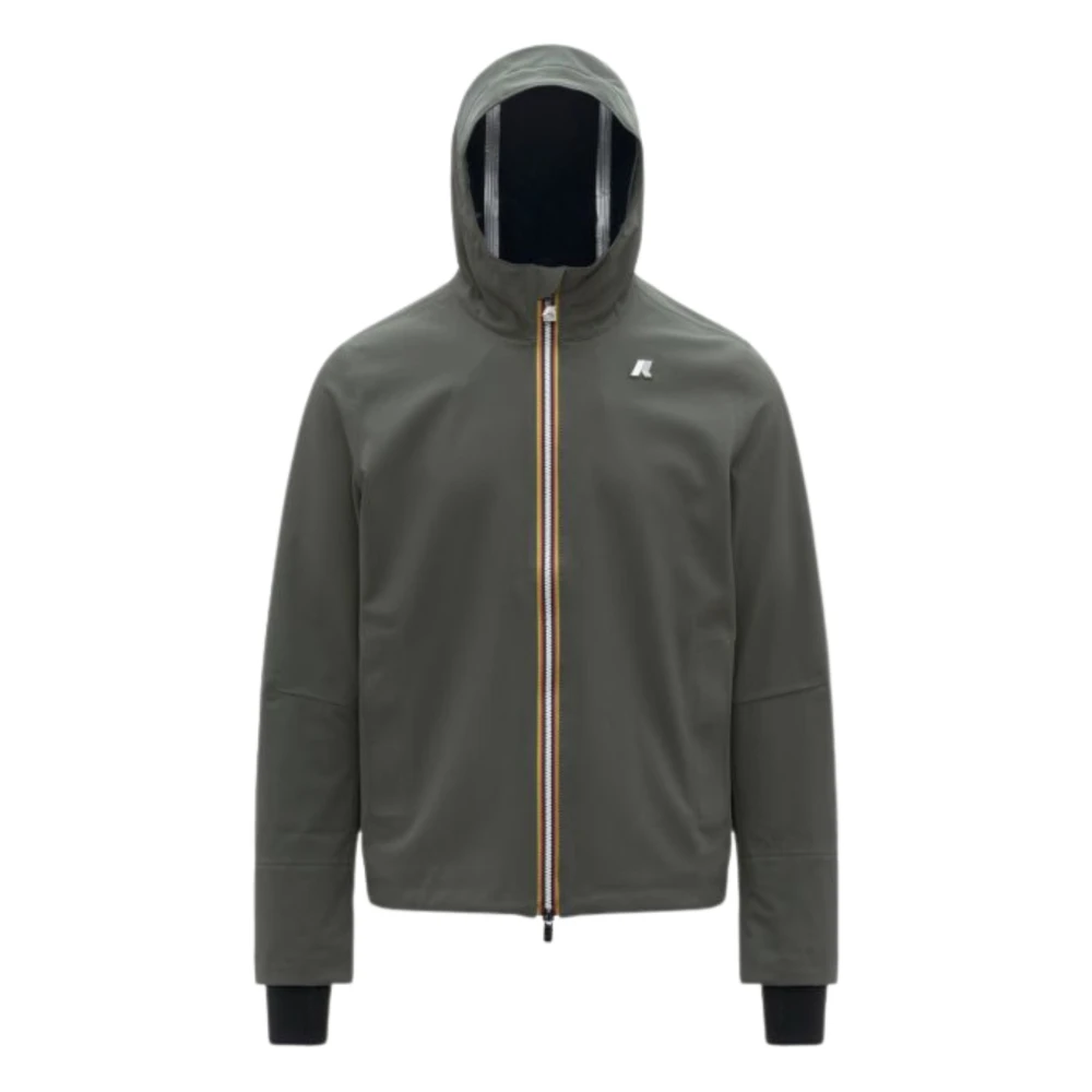 Giubbotto Kway uomo verde militare Jacko Bonded - Immagine 6