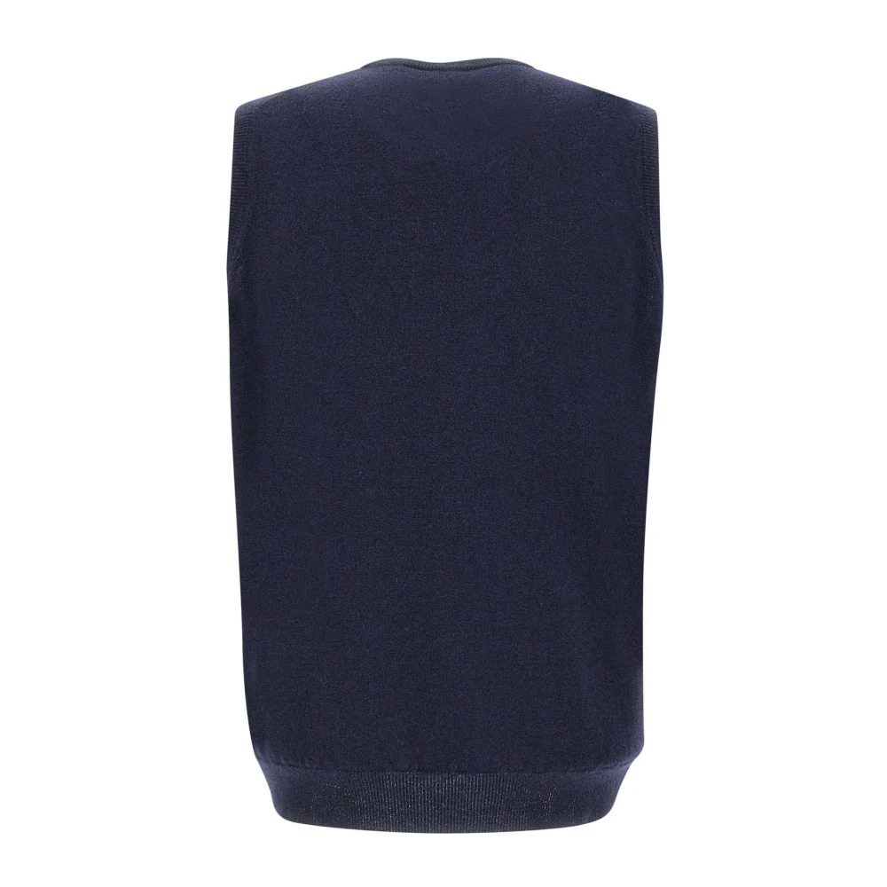 Filippo De Laurentiis Blauwe Wol Kasjmier Crew Neck Sweater Blue Heren