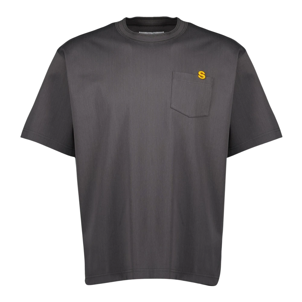Sacai Gray Cotton Jersey T-Shirt - Male - T-Shirts - S - Tops