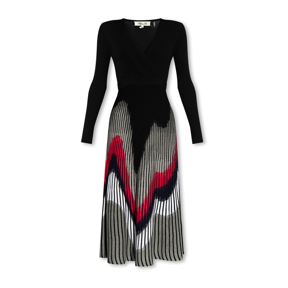 Diane Von Furstenberg Geribbelde jurk &#;Reiko&#; Black Dames