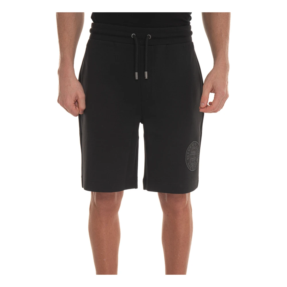 Boss Scoreshort-Nfl- Fleece shorts Black Heren