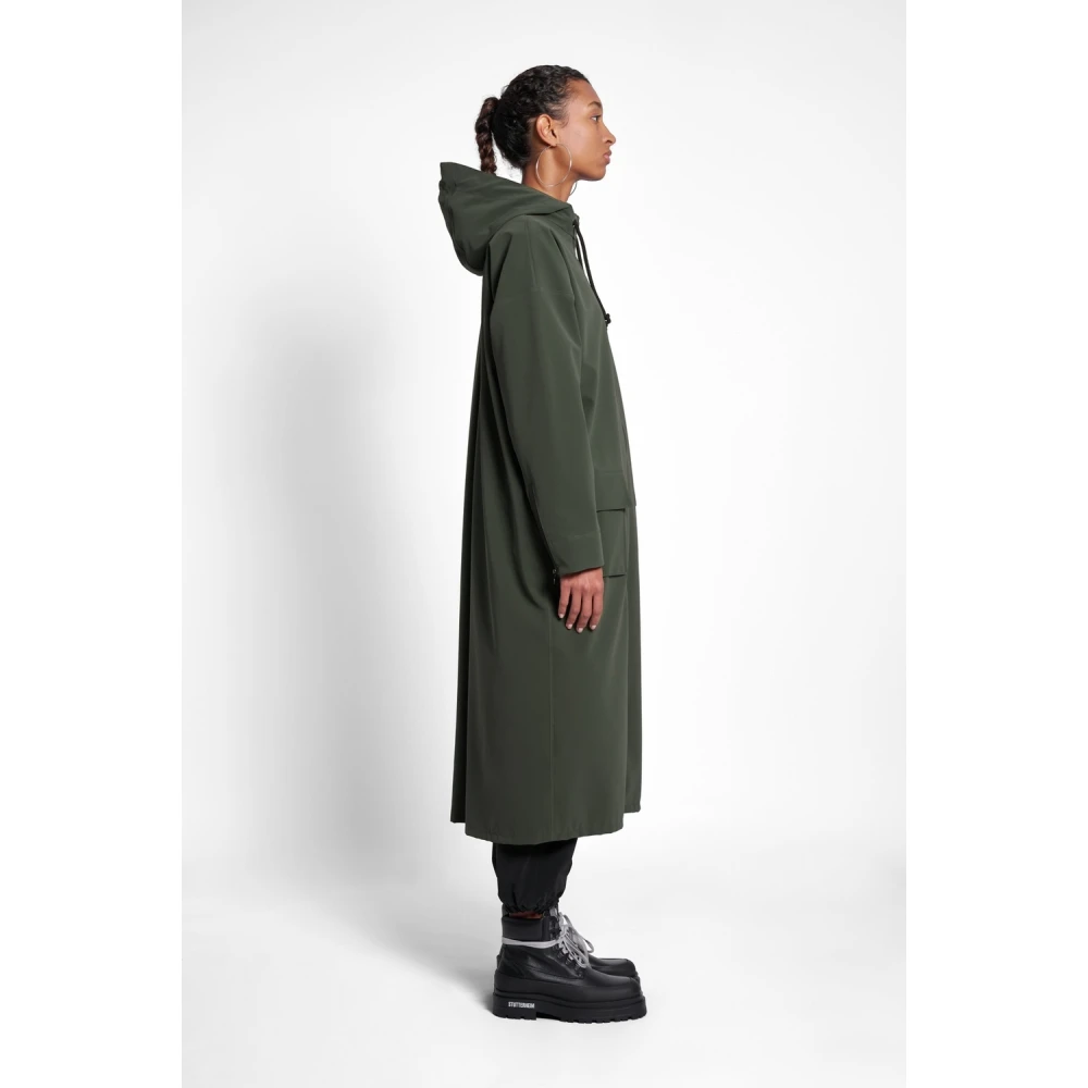 Stutterheim Matte Rits Regenjas voor Vrouwen Green Dames