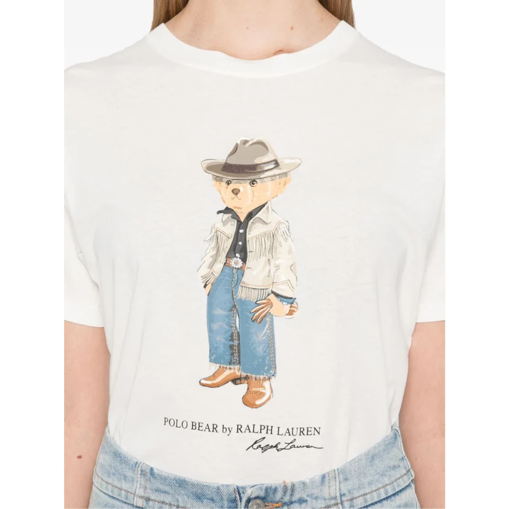 Polo Ralph Lauren Witte Polo Bear T-shirts en Polos White Dames