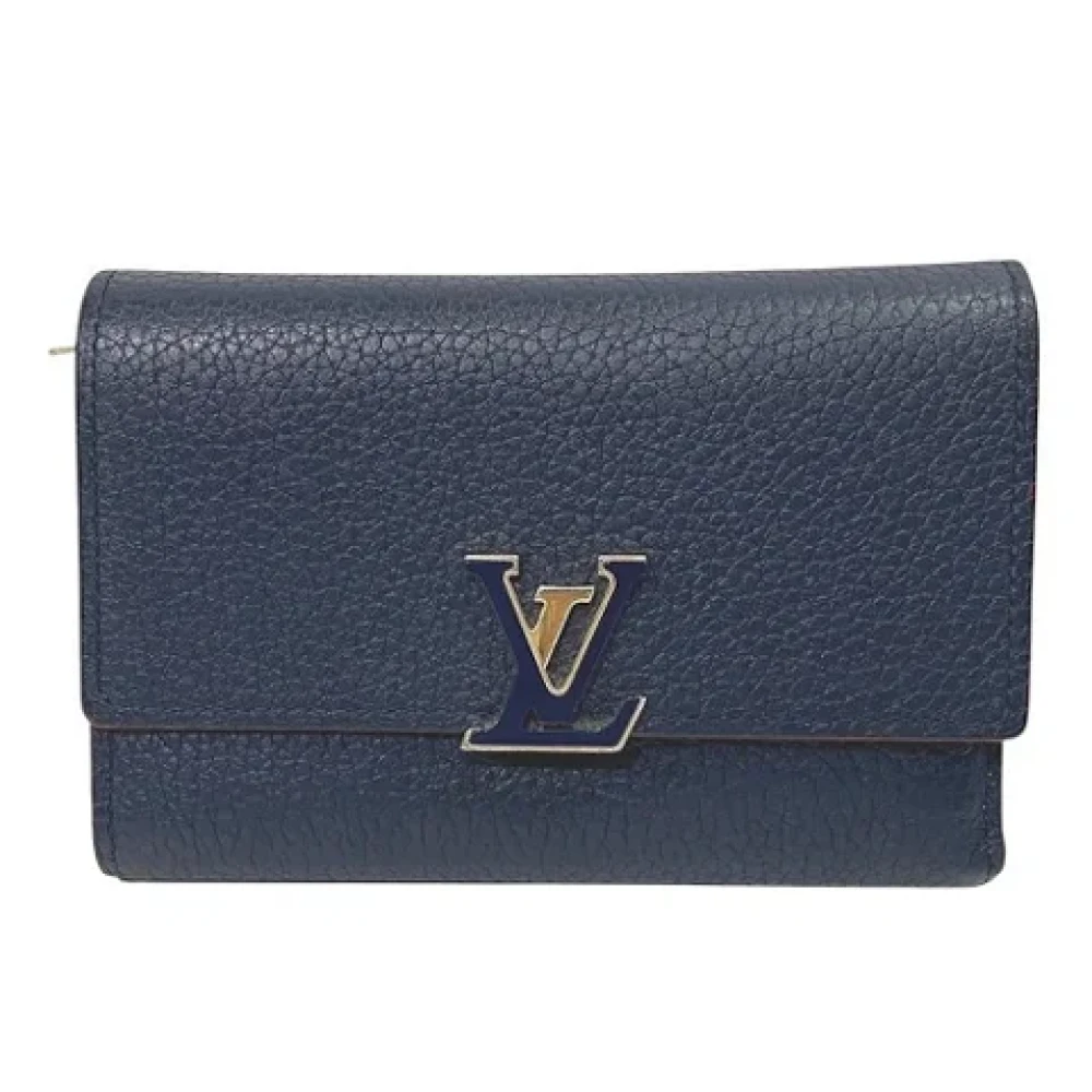 Louis Vuitton Vintage Pre-owned Leather wallets Blue Dames