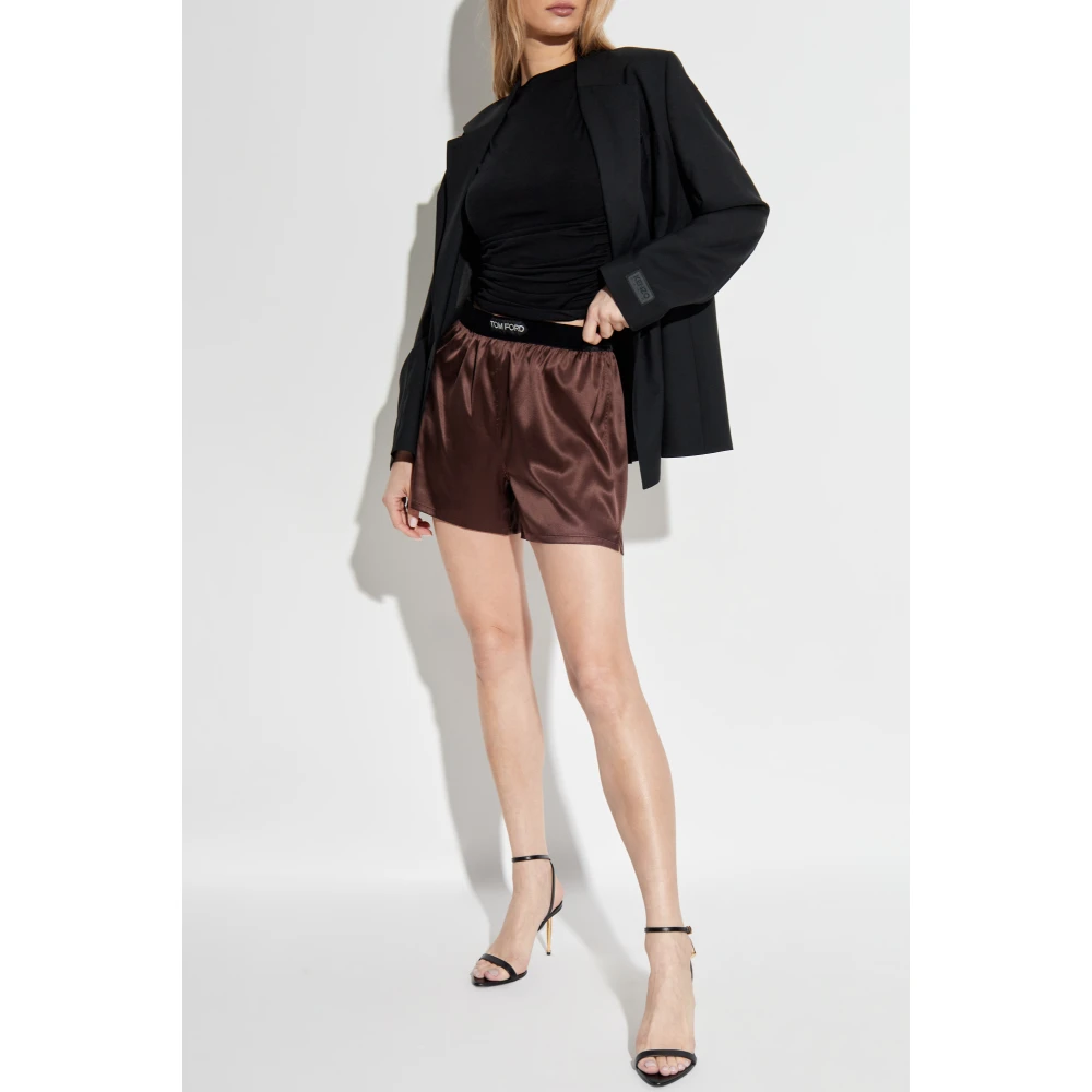 Tom Ford Zijden shorts Brown Dames