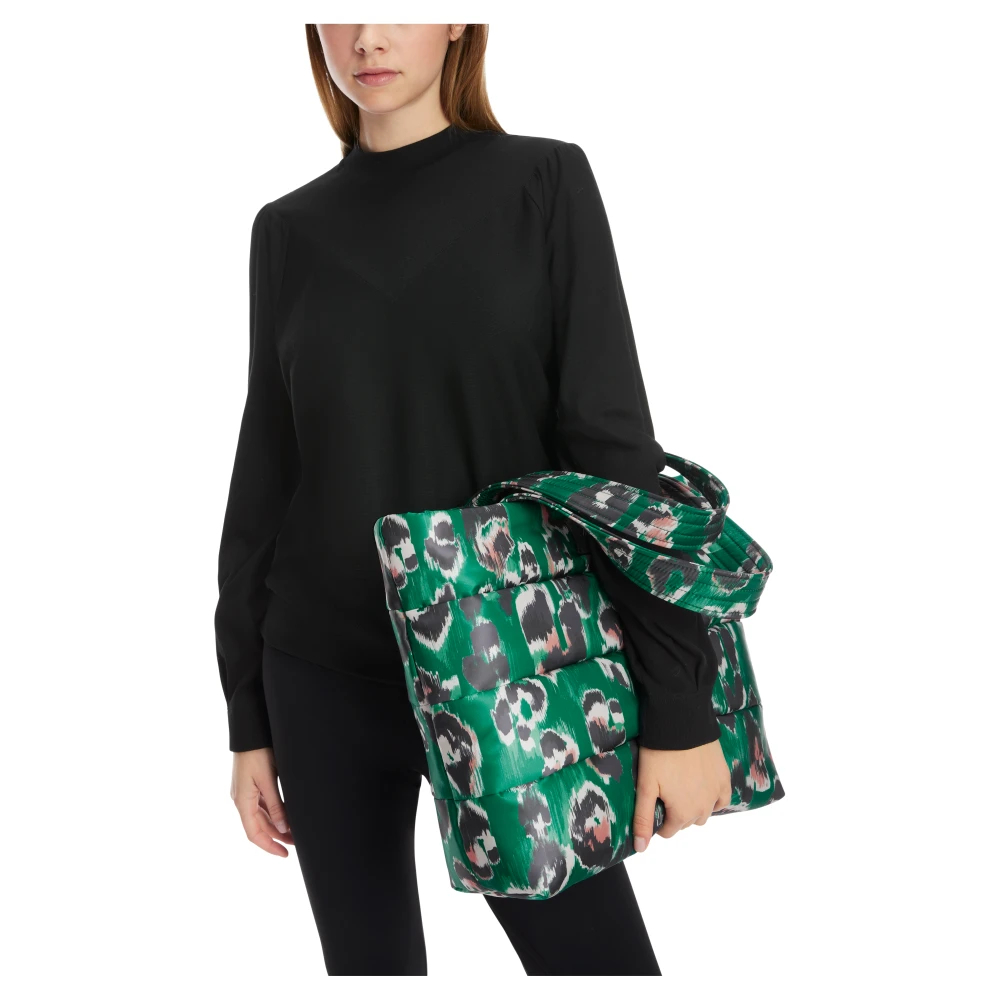 Marc Cain Geribbeld T-shirt met lange mouwen en raglanmouwen Black Dames