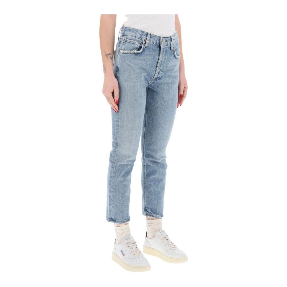 Agolde Cropped Jeans Blue Dames