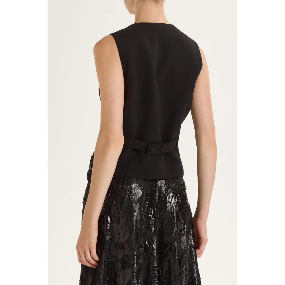 Maliparmi Precious Fringes Vest Black Dames