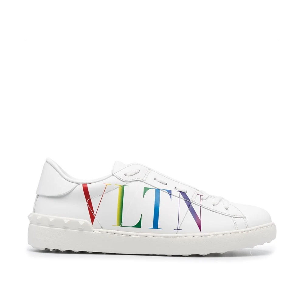 Valentino Rockstud Leather Sneakers Heren Schoenen Wit