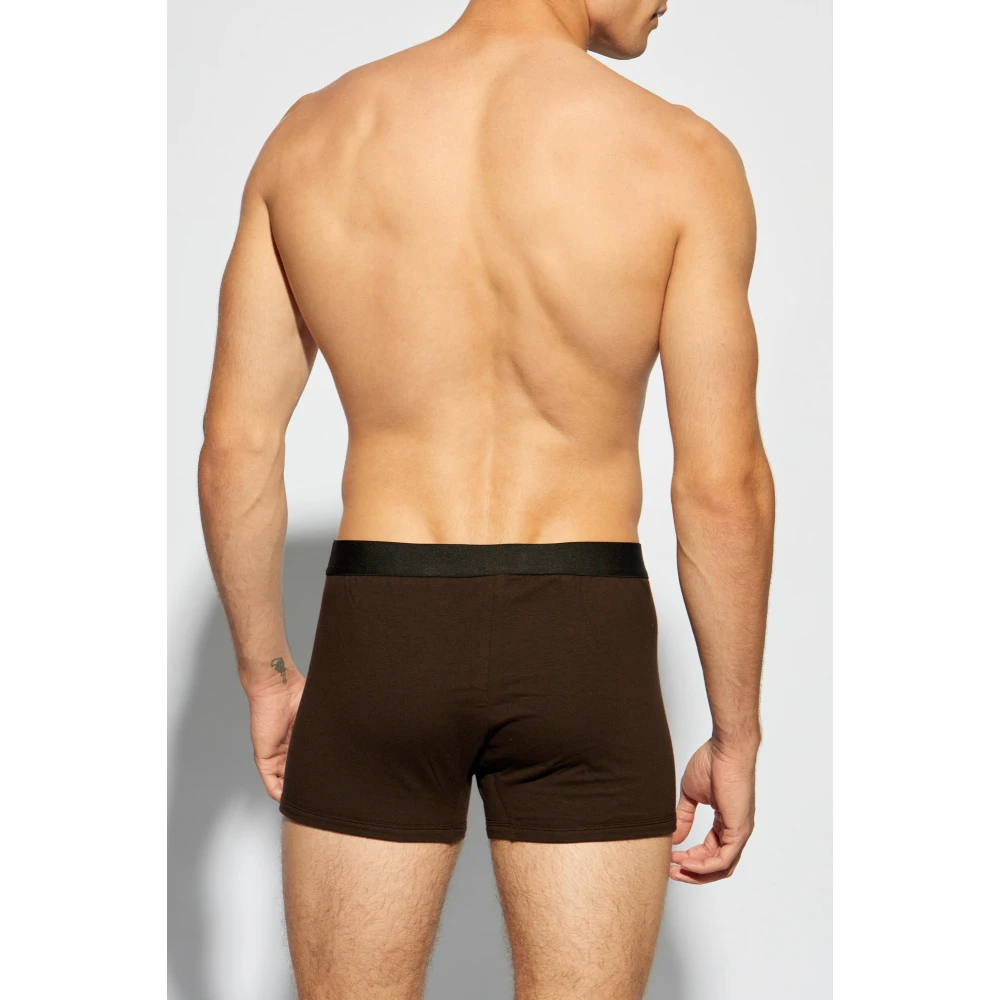 Dolce & Gabbana Boxershorts met logo Brown Heren