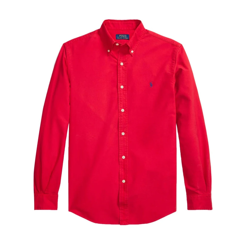 Ralph Lauren Custom Fit Oxford Overhemd Red Heren