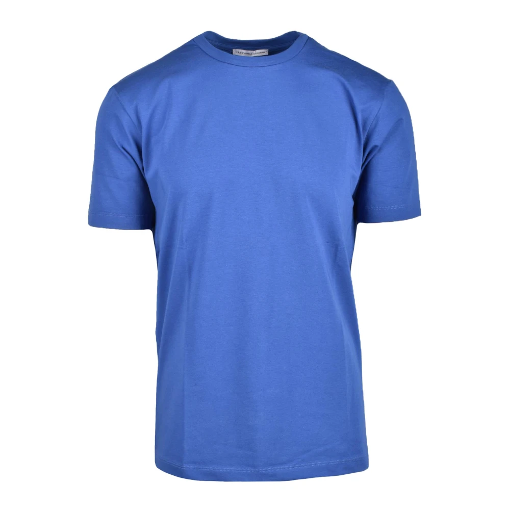 Daniele Alessandrini Grijze Katoenen T-shirt Blue Heren