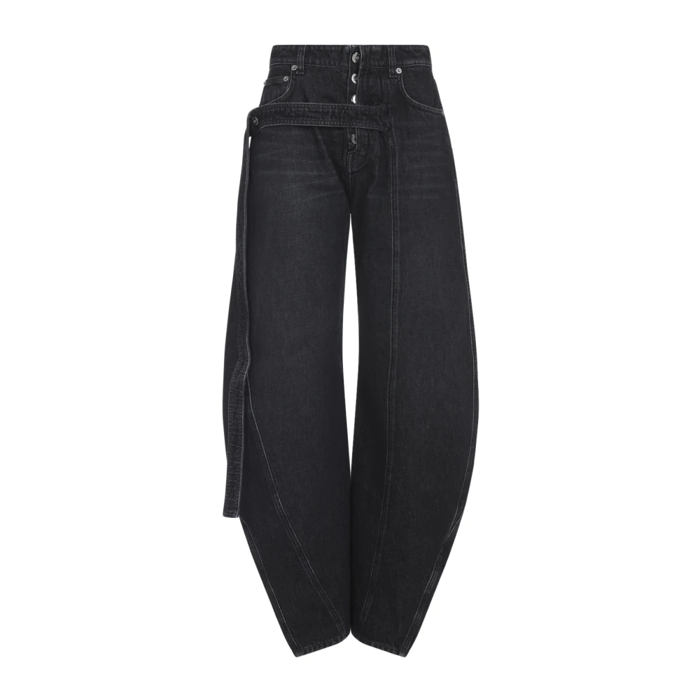 Jean Paul Gaultier Kvinno Svart Jeans Dam, W23, Bomull, A Snygga Jeans Aw25