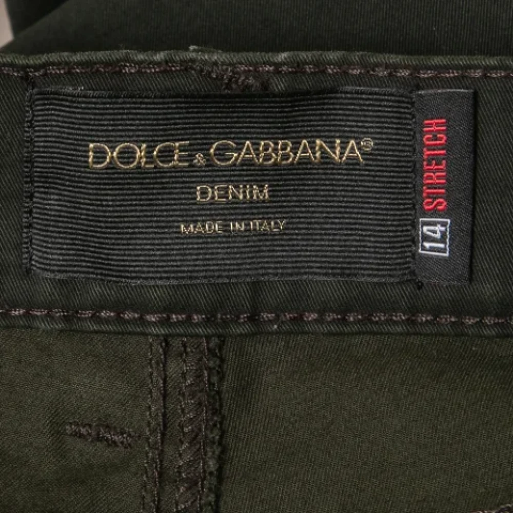 Dolce & Gabbana Pre-owned Cotton bottoms Green Dames
