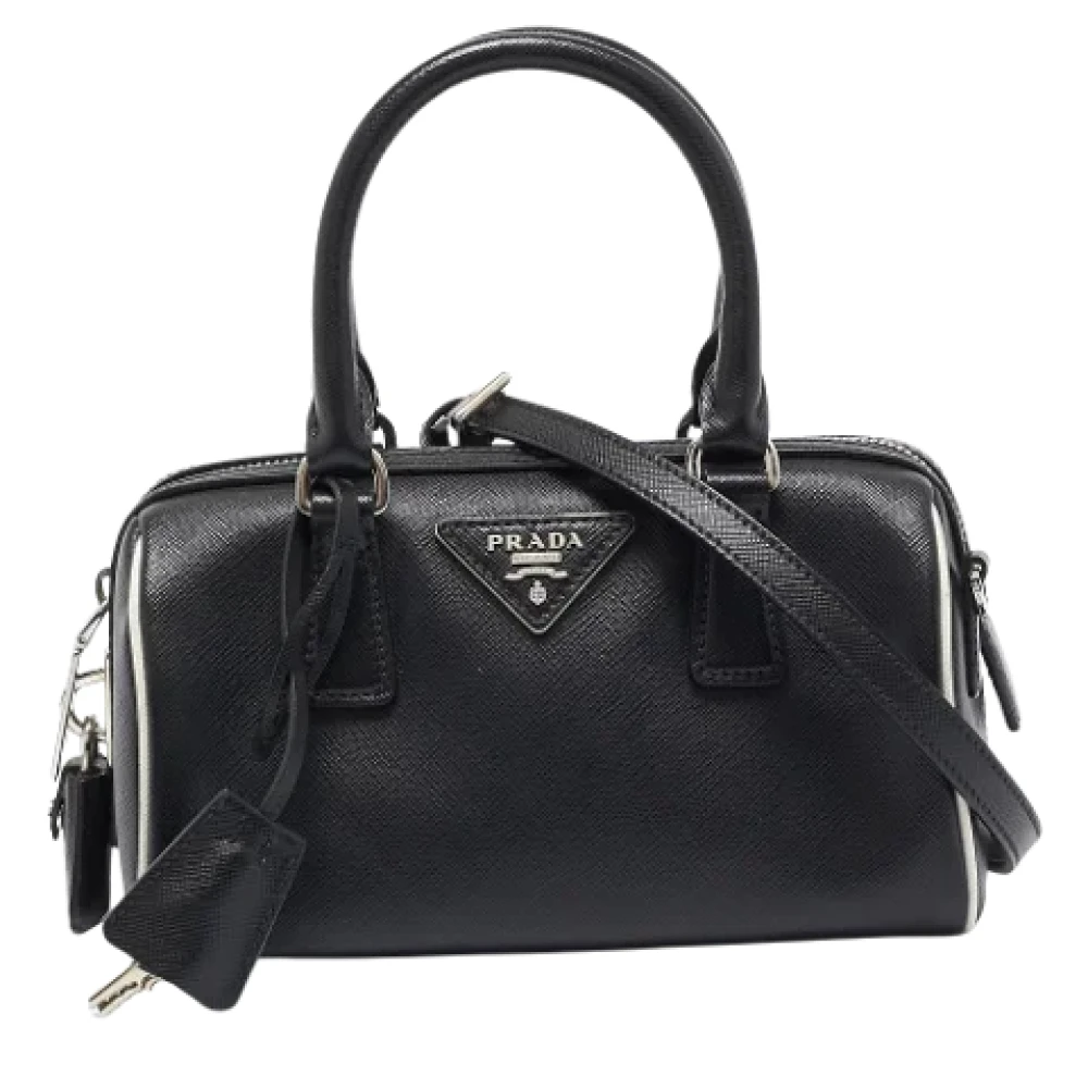 Prada Vintage Pre-owned Leather prada-bags Black Dames