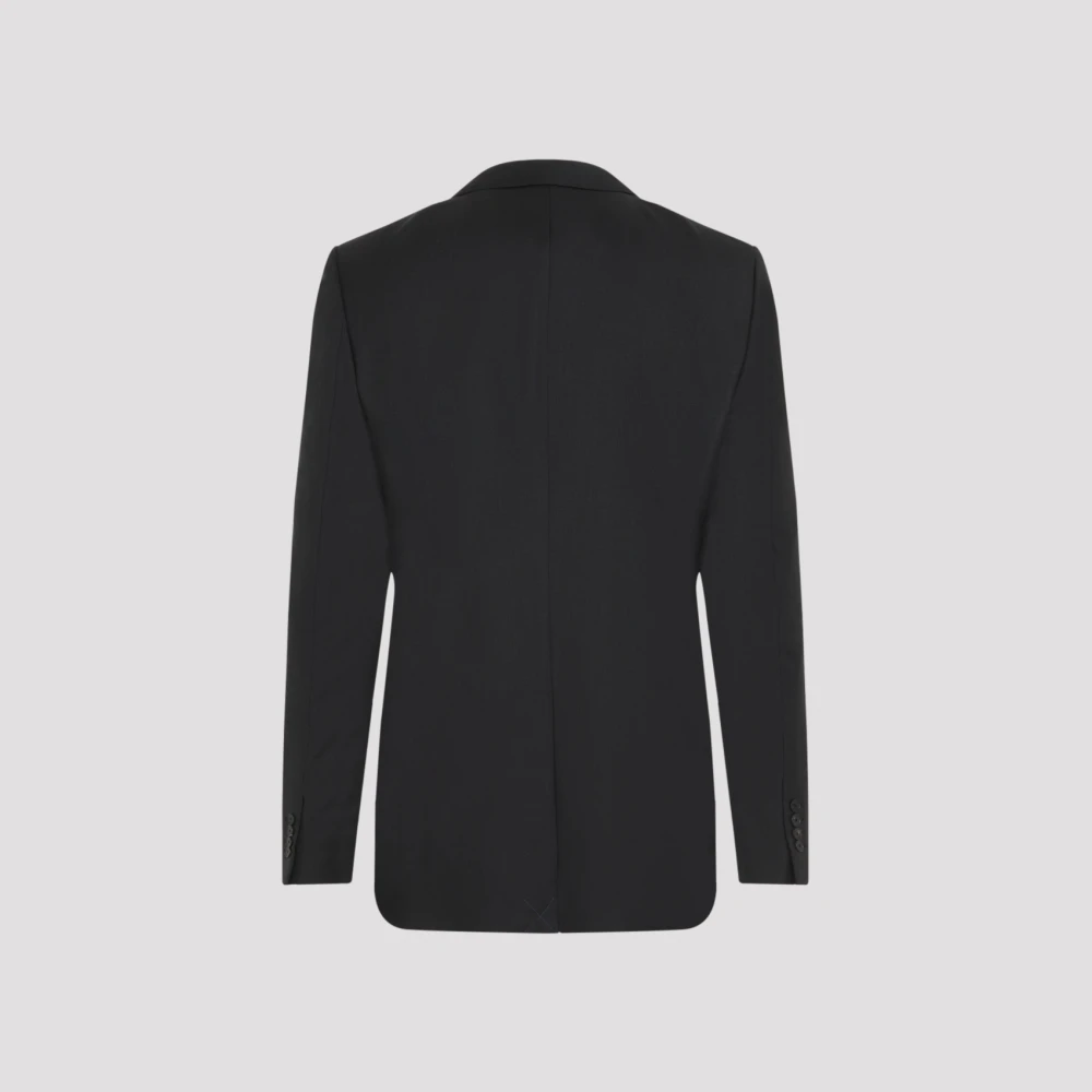 Lanvin Getailleerd Jasje Antraciet Stijl Black Heren