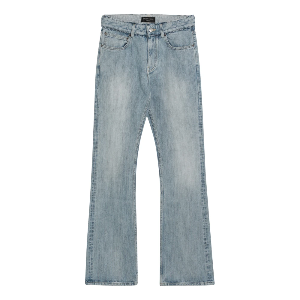 Balenciaga Regular Fit Denim Jeans Blue Dames