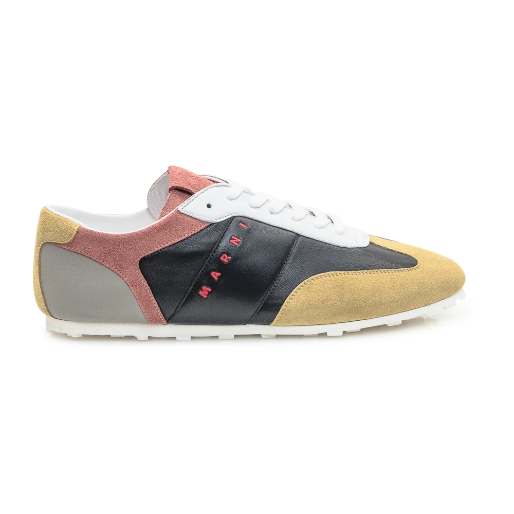 Marni Leren Sneaker Heren Schoenen Veelkleurig Multicolor