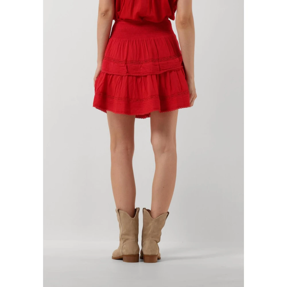 NEO NOIR Rode Voile Rok voor Vrouwen Red Dames