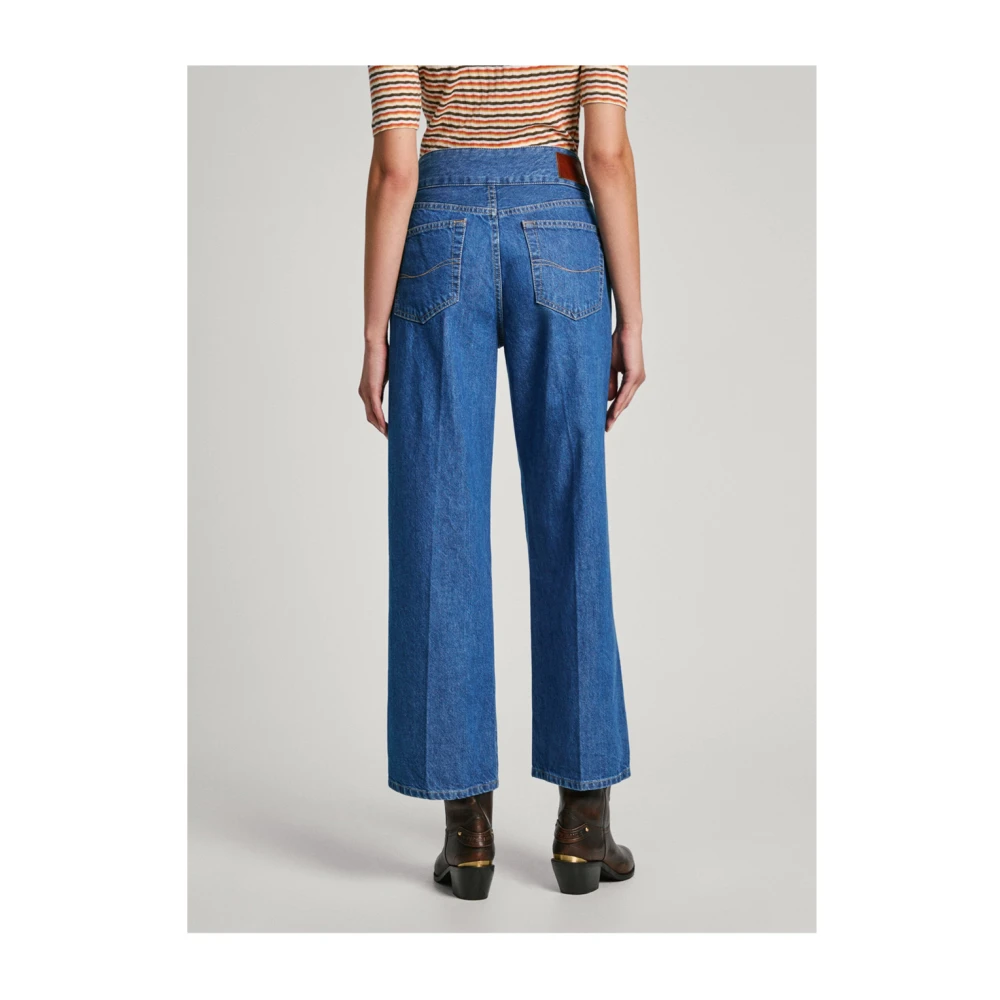 Pepe Jeans Straight Leg Denim Jeans Blue Dames