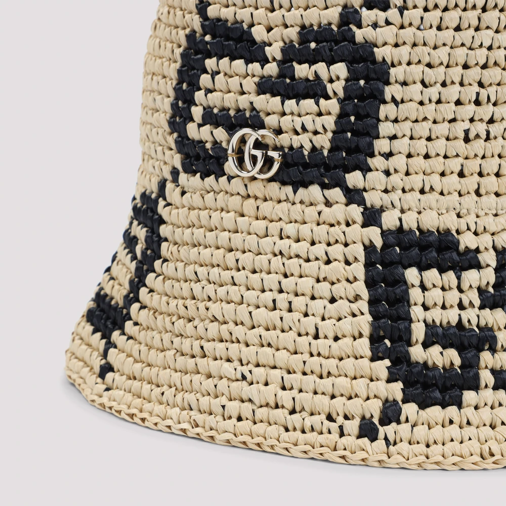 Gucci Raffia Hoed voor Stijlvolle Look Beige Dames