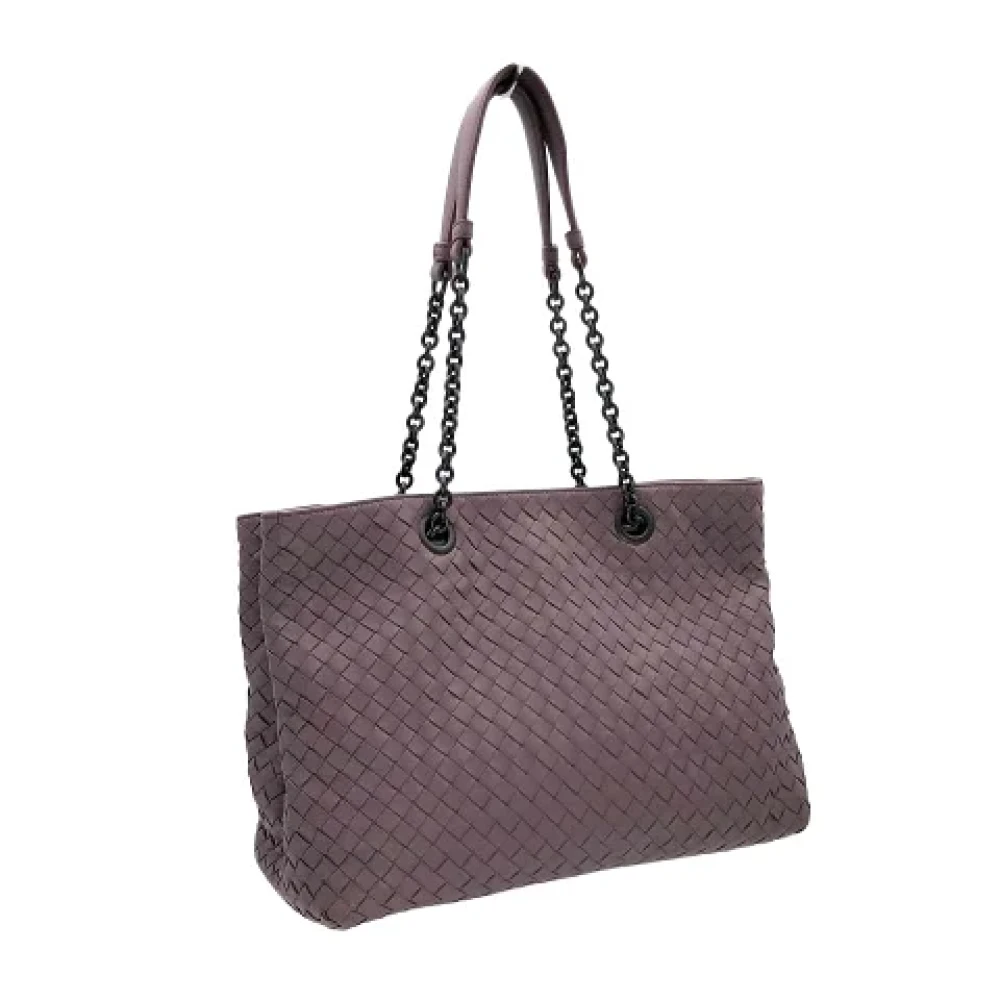Bottega Veneta Vintage Pre-owned Leather shoulder-bags Purple Dames