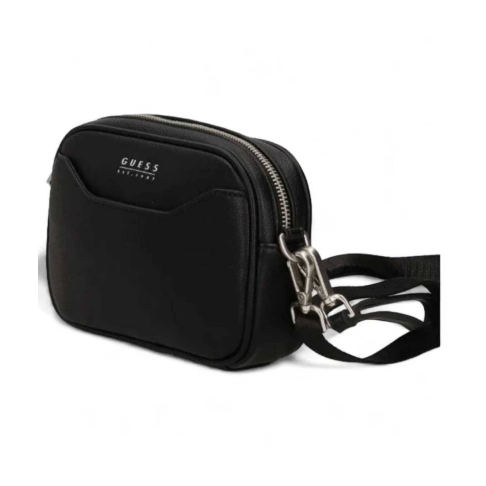 Guess PU Leren Schoudertas Zwart Black Dames
