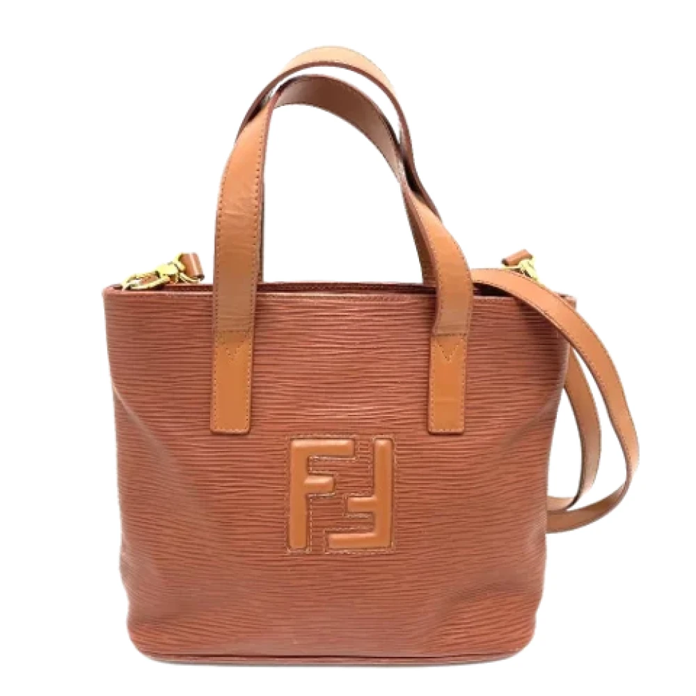 Fendi Vintage Pre-owned Leather fendi-bags Brown Dames