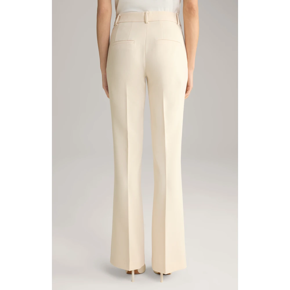 Joop! Elastische damesbroek met uitlopende zoom Beige Dames
