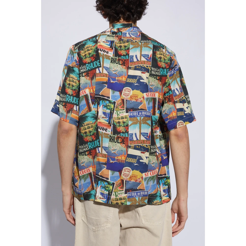 Rhude Shirt met Logo Multicolor Heren