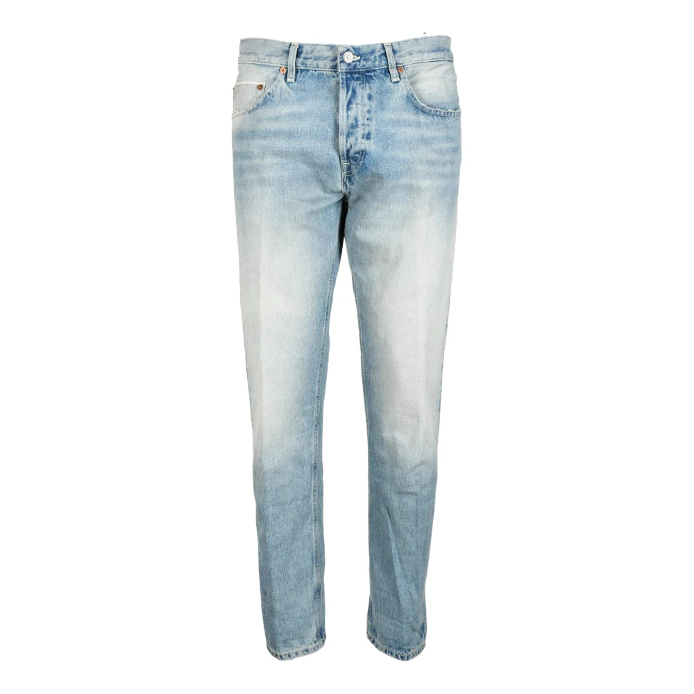 Dondup Icoon Knoopsluiting Katoenen Jeans Blue Heren