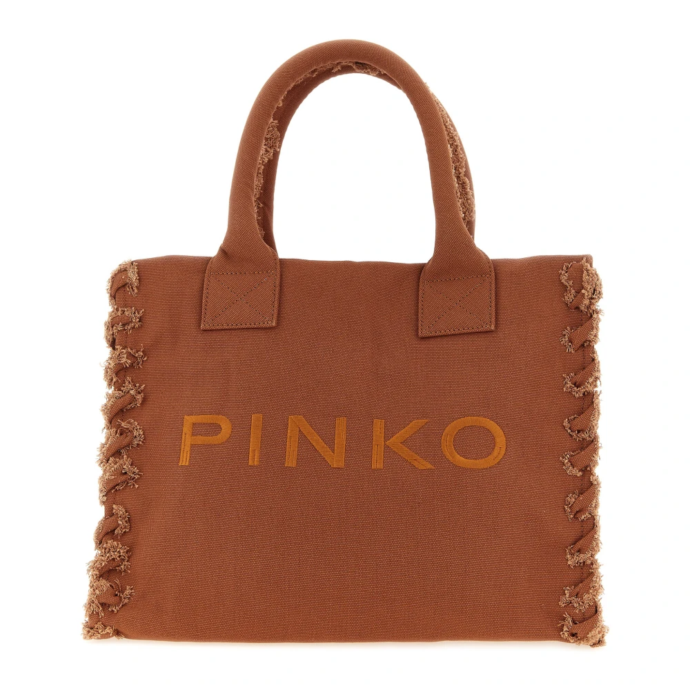 Pinko Donna Marrone Medium Beach Shopping Bag