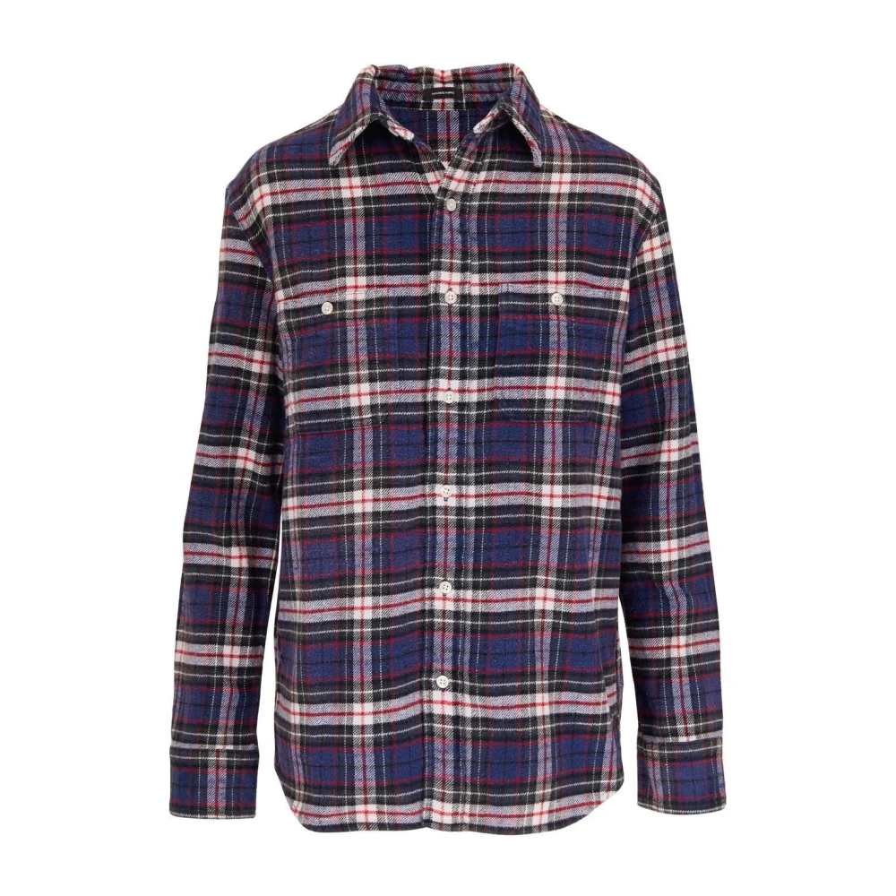R13 Blauwe Casual Werkoverhemd met Lange Mouwen Multicolor Dames
