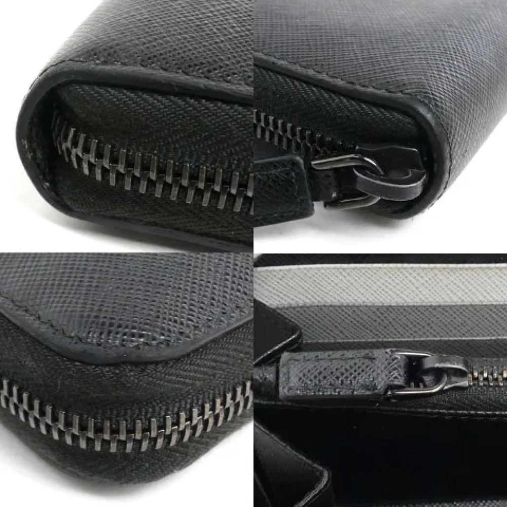 Prada Vintage Pre-owned Leather wallets Black Dames