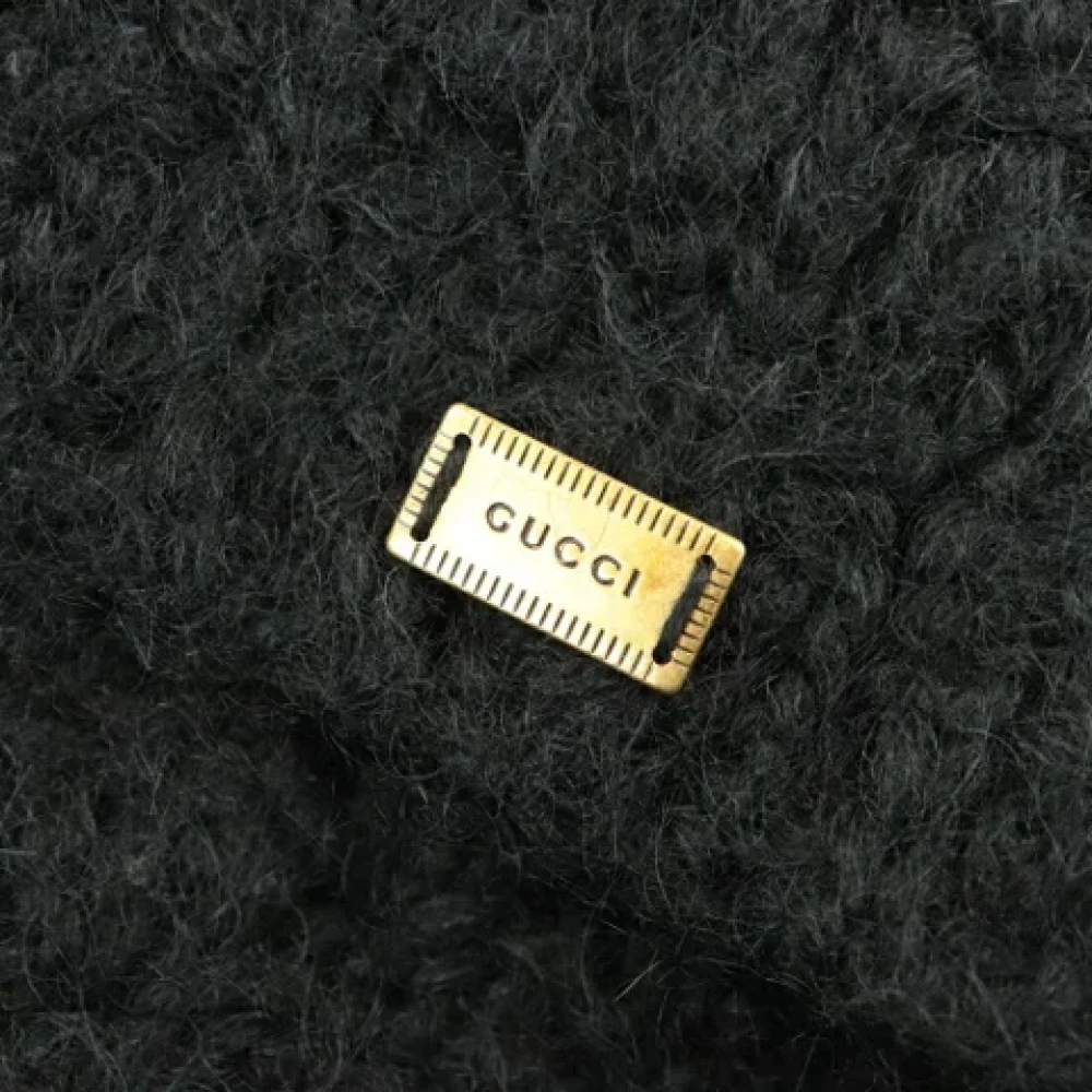 Gucci Vintage Tweedehands Zwarte Stoffen Cardigan Black Dames