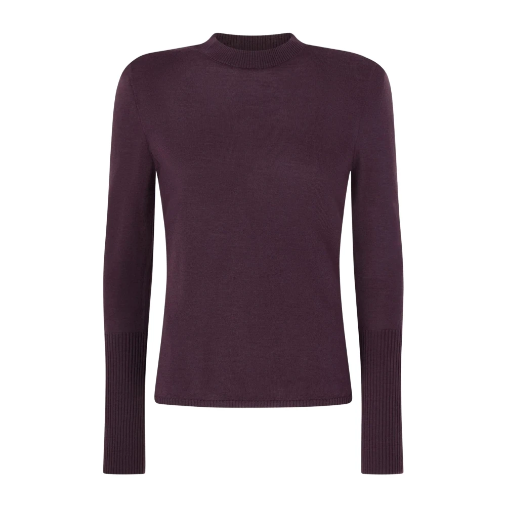 Pinko , Round-Neck Knitwear, Female, Purple, L, Lubecca Maglia