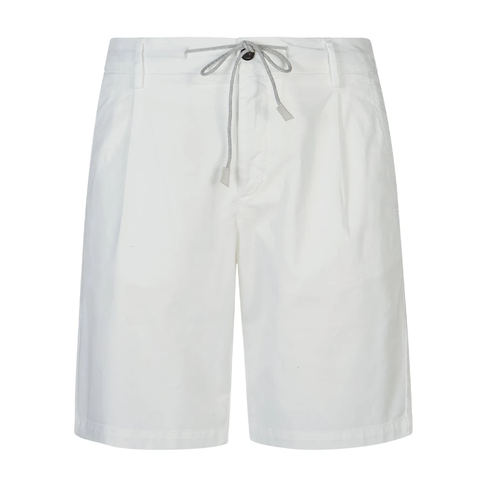 Eleventy Men's White Casual Shorts, W33, Bermuda Jogger