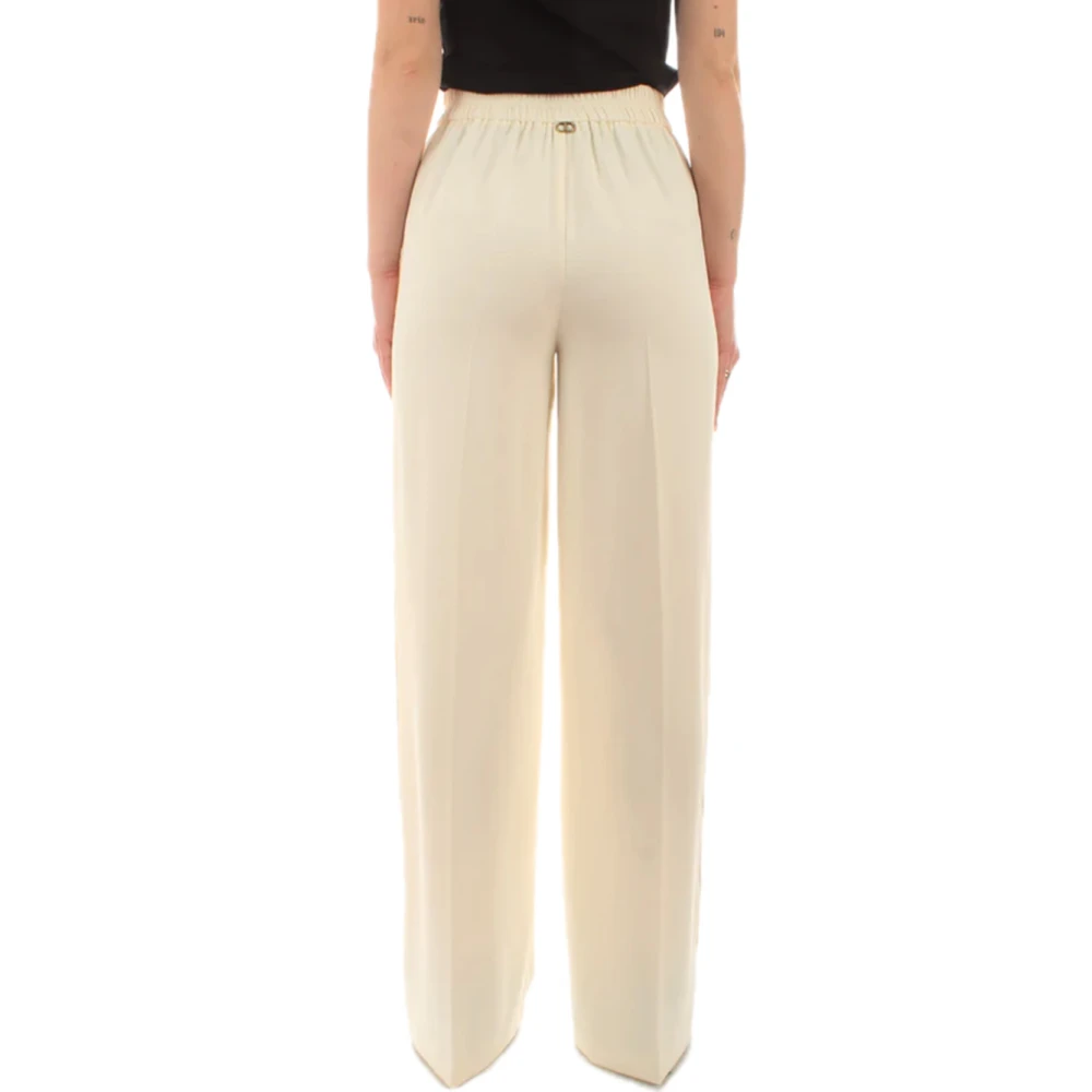 Twinset Gehaakte Palazzo Broek White Dames