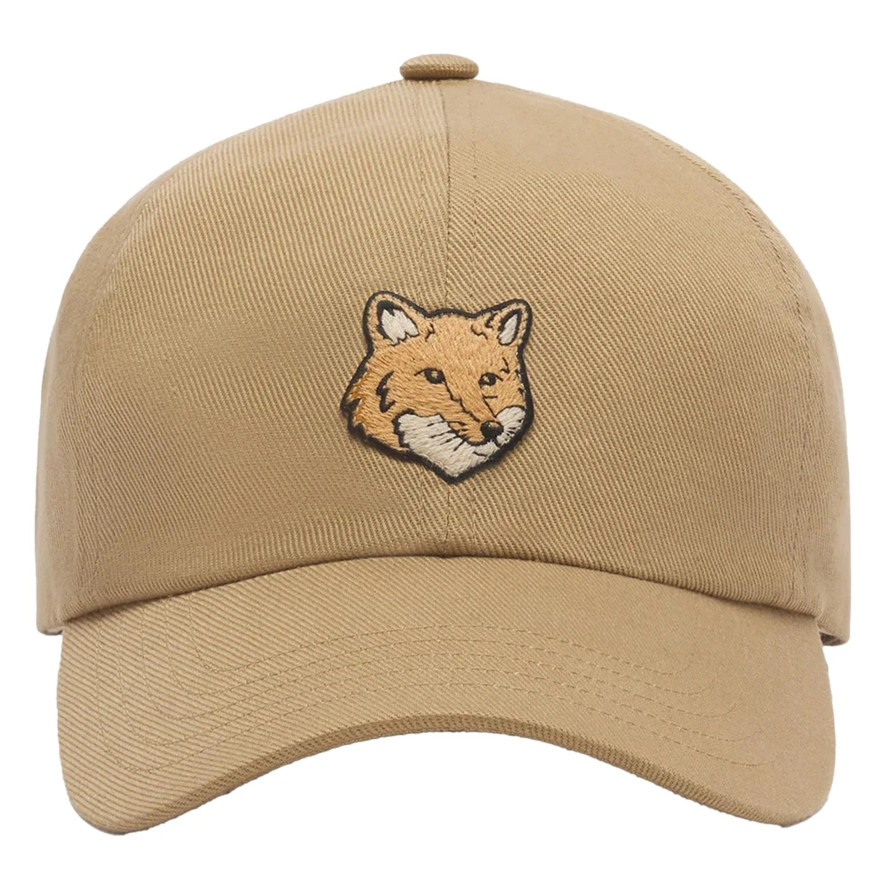 Maison Kitsuné Gedurfde Vos Hoofd Pet Beige Heren