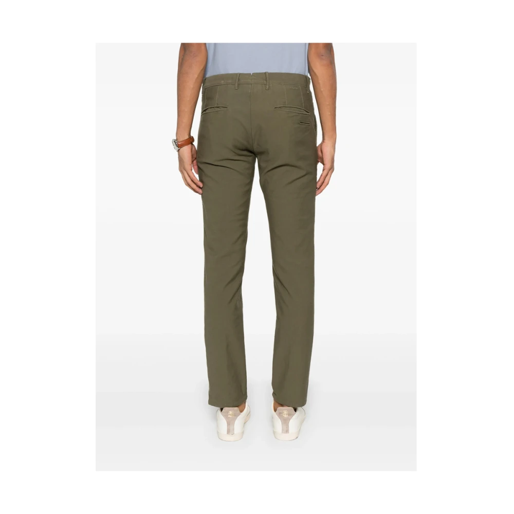 Incotex Olijfgroene Jeans met Zakken Green Heren