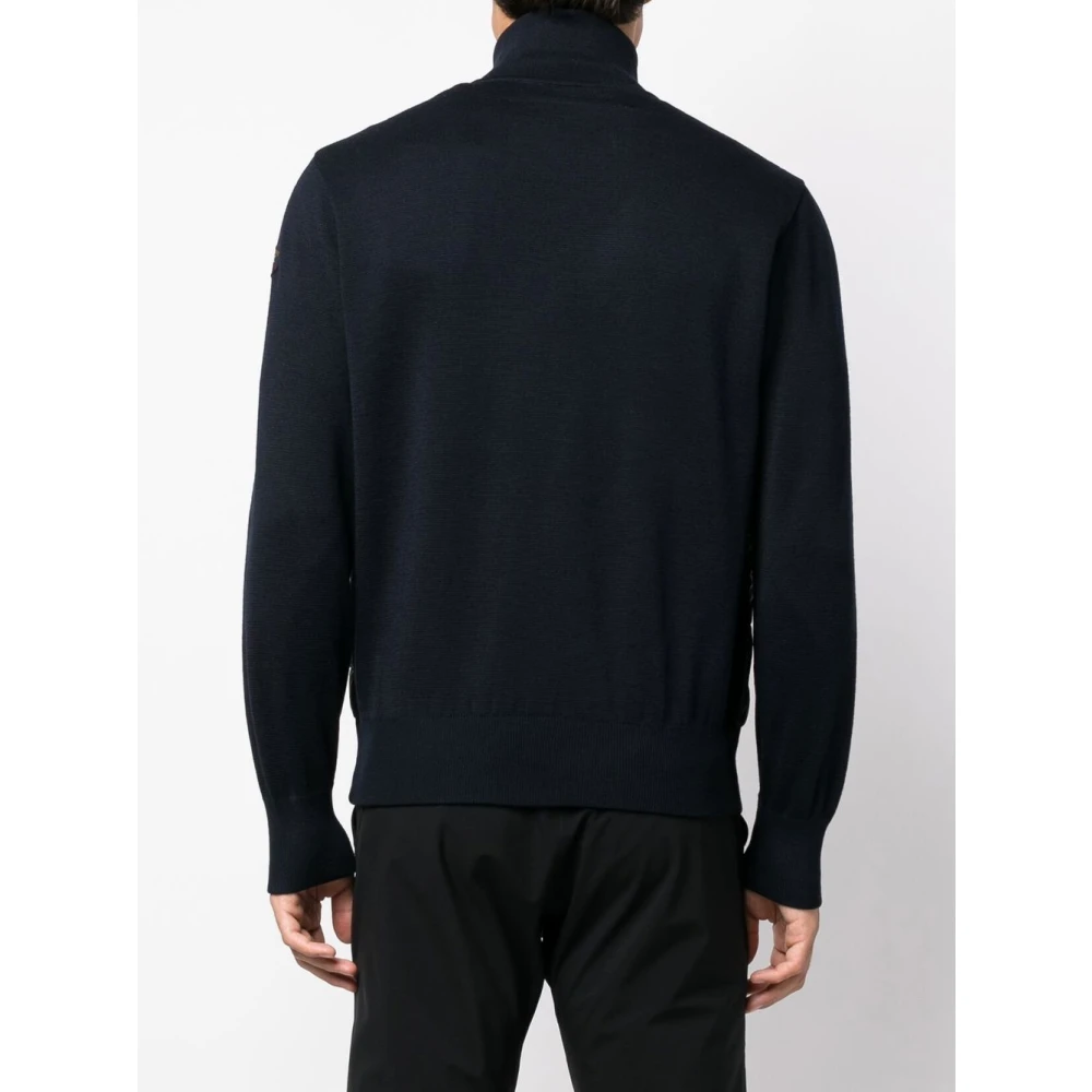 PAUL & SHARK Hybride Full Zip Jas in Lana Blue Heren