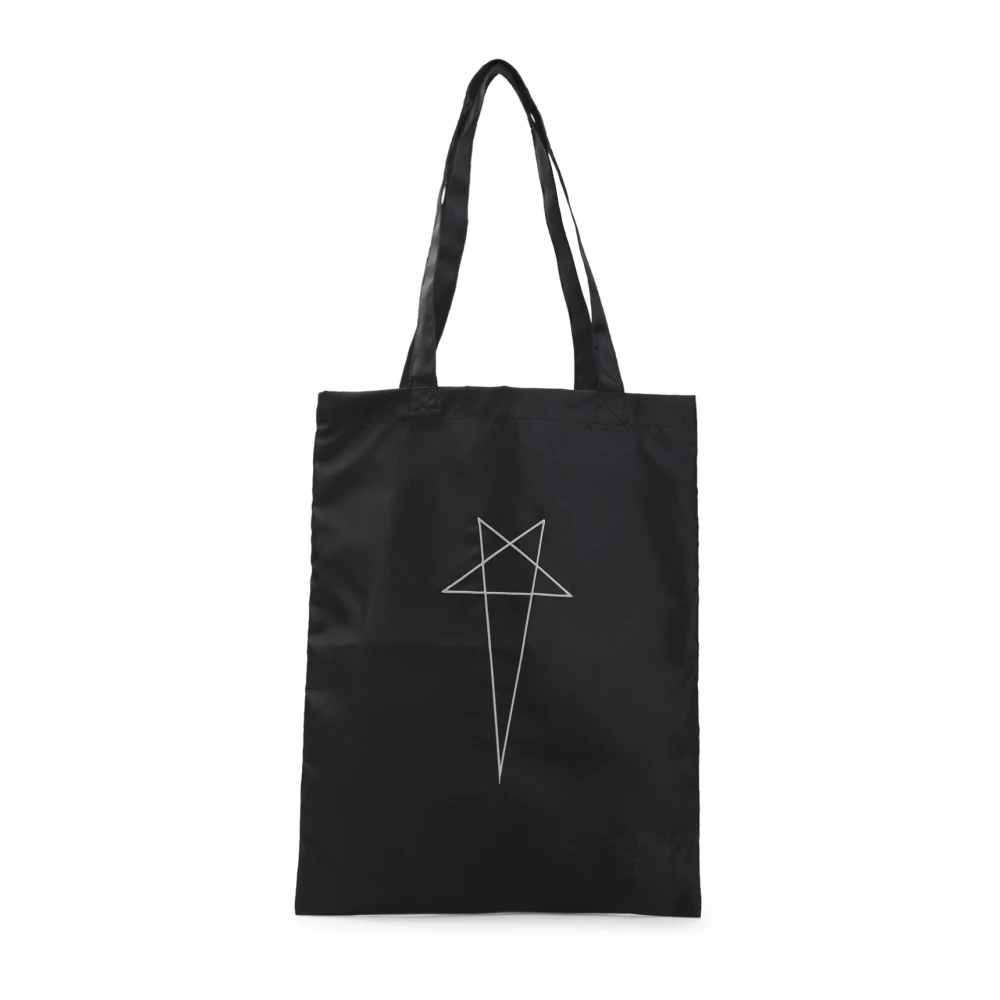 Rick Owens Men's Black Shopping Bags, One Size, Nylon Tote Bag