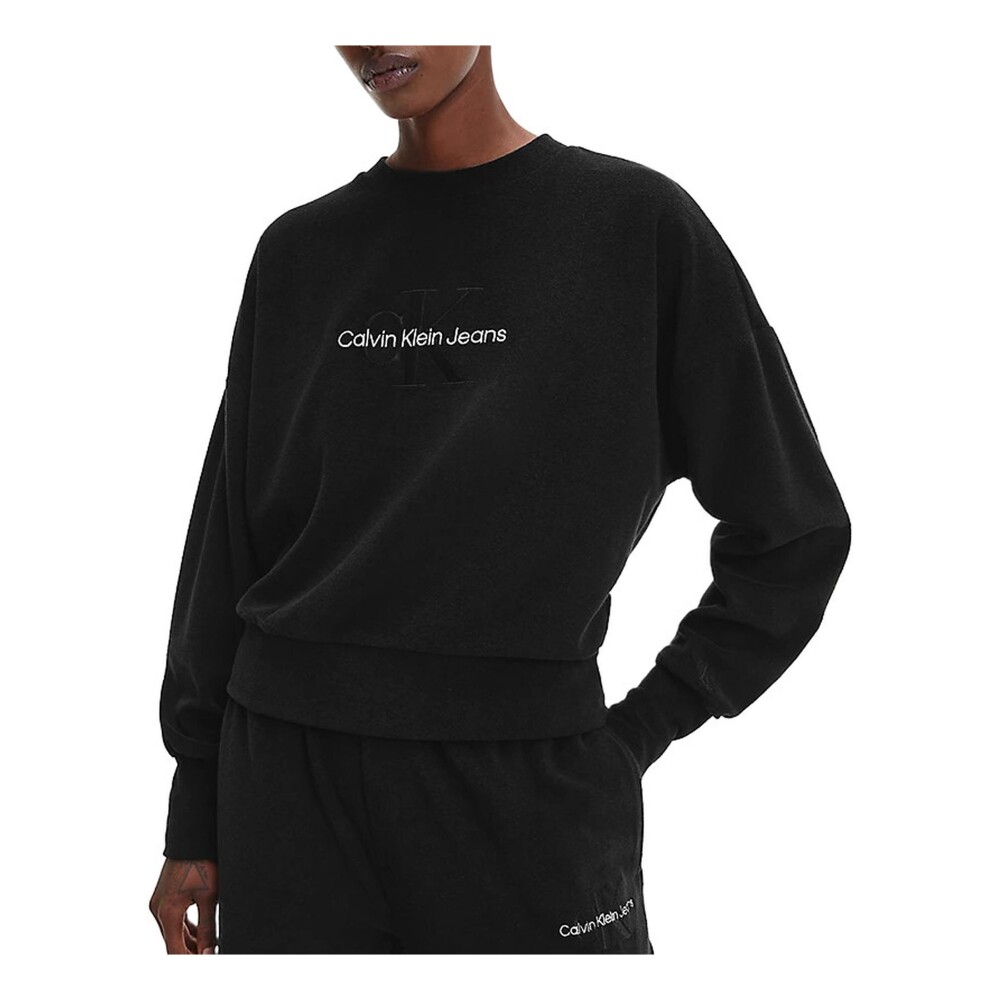 Sudadera Negra Estampada de Manga Larga Calvin Klein Jeans