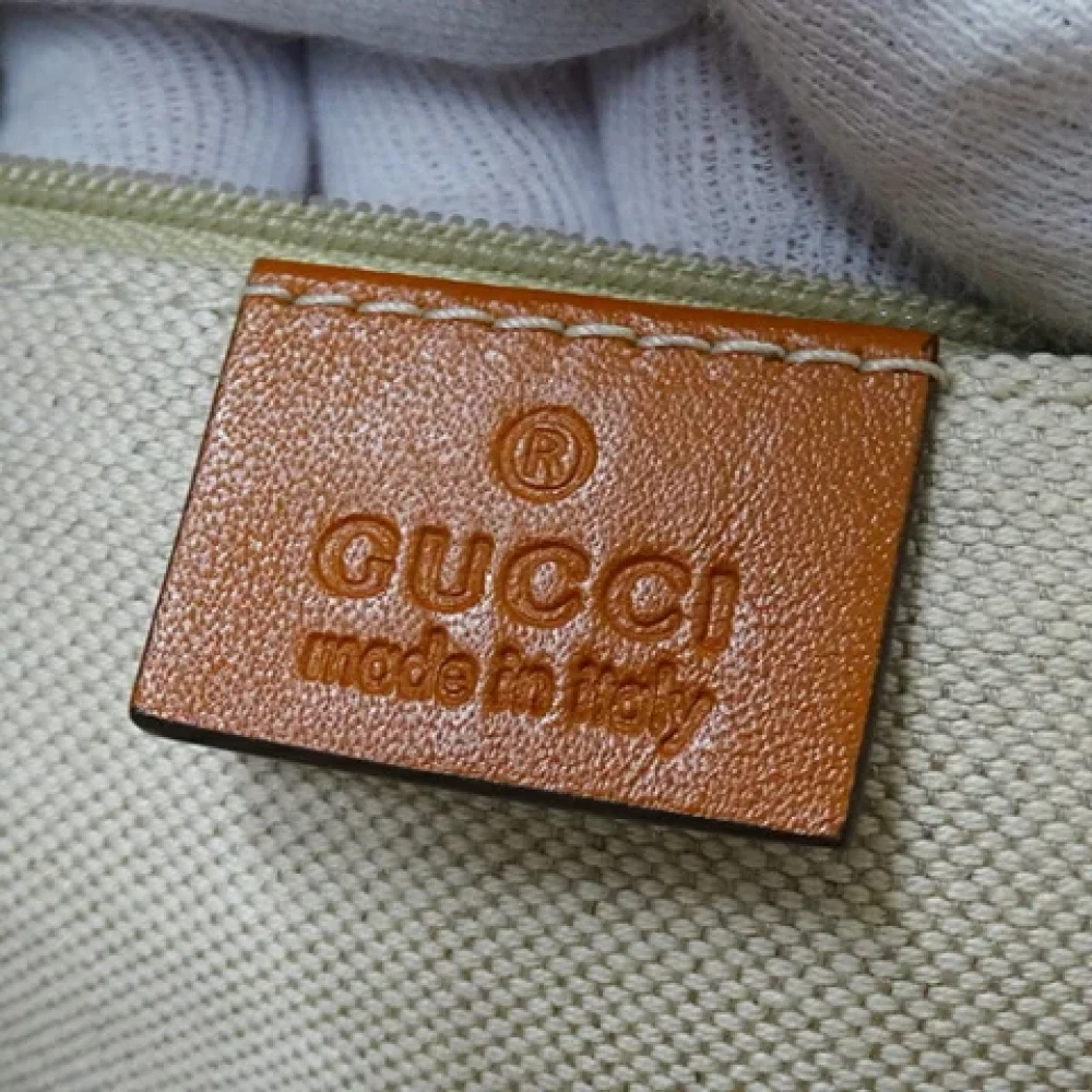 Gucci Vintage Pre-owned Canvas gucci-bags Beige Dames