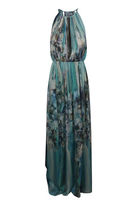 turkis-water-lily-halter-maxi-kjole