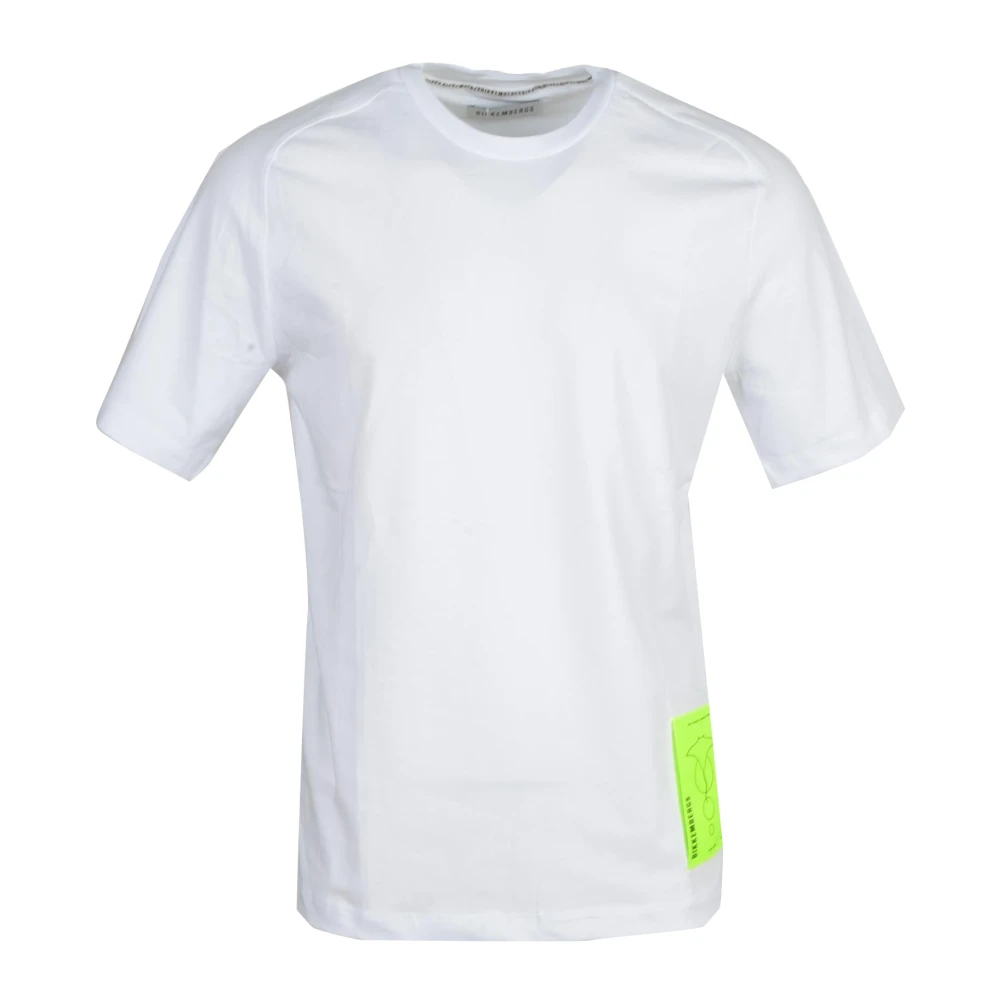 Bikkembergs Katoen Elastaan T-shirt White Heren