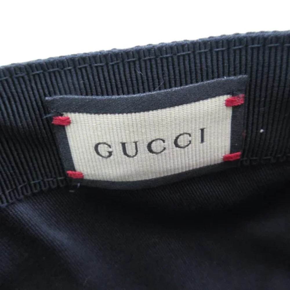 Gucci Vintage Pre-owned Canvas hats Black Dames